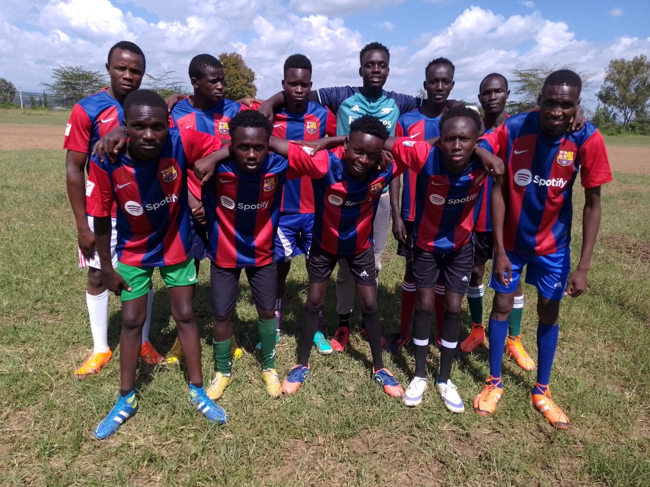 Nyakans FC lineup on the pitch